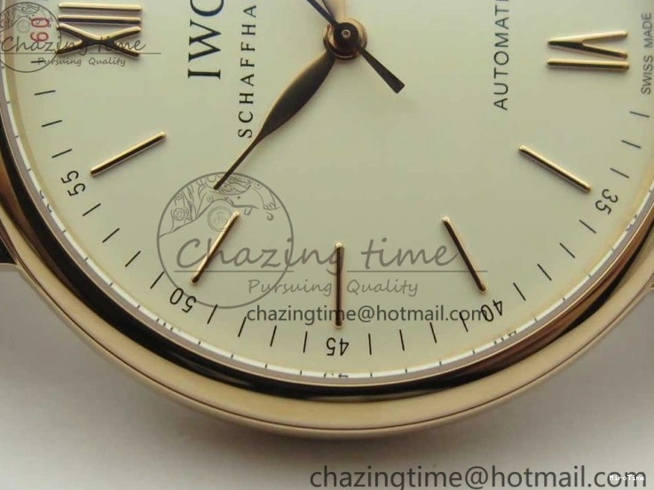 MIROTIME 0126 Portofino Automatic RG FKF 1:1 Best Edition White Dial on Brown Leather Strap A Practical 7140